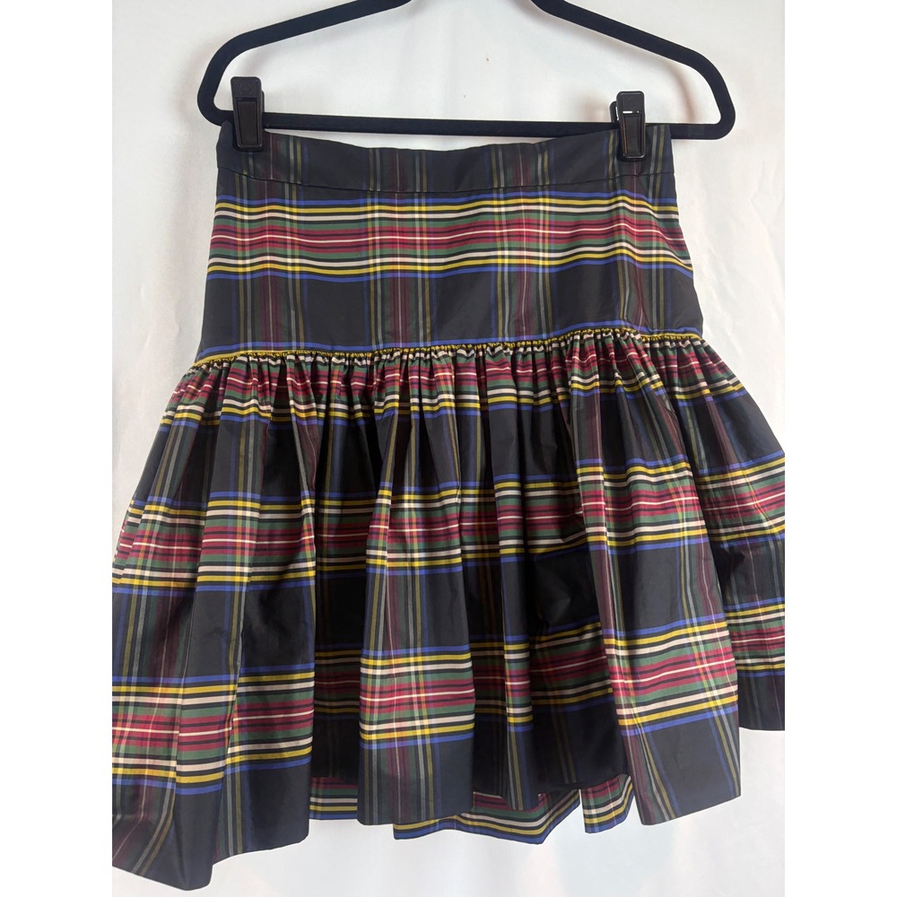 J.Crew Womens Black Multi Plaid Drop Waist Mini Skirt F8781 Size 4 Holiday Party - Picture 2 of 9